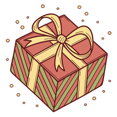 Obraz premium Gift box with ribbon bow, a symbol of giving and joy