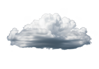 Fluffy white cloud png image for weather forecasts and graphic design projects, cloudscape illustration, sky element, isolated on transparent background