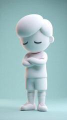 Contemplative Figure in Serene Pose.