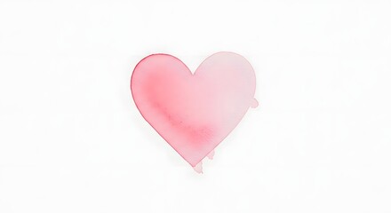 Obraz premium Watercolor Heart Romantic Illustration for Valentine s Day Love and Wedding Designs