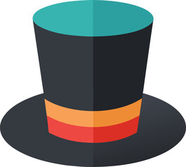 vector illustration of a black and white hat