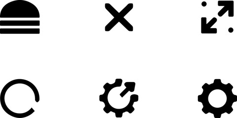 Gear Settings Line Icon &ndash; Configuration and System Tools Vector Symbol