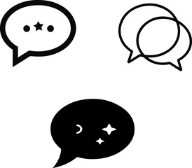 Chat Bubble Line Icon – Message and Communication Vector Symbol