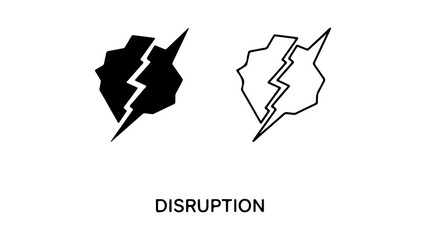 Disruption icon with transparent background