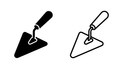 Trowel tool icon with transparent background