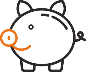 piggy bank with money