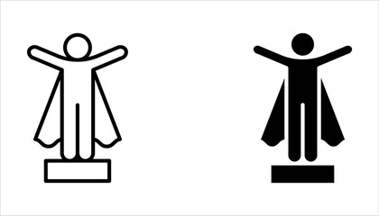 role model Icon set, Symbol isolated white background