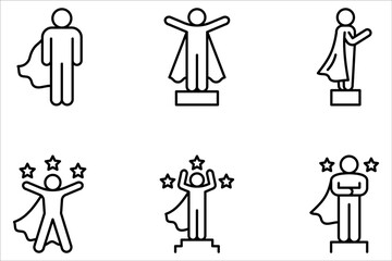 role model Icon set, Symbol isolated white background