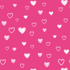 ハートのシームレス背景パターン