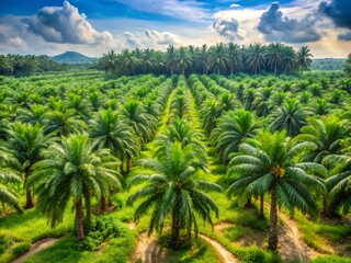 Obraz premium Palm oil plantation in malaysia