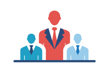 Illustration of Team Leadership, showcasing hierarchy and teamwork concept presentation art