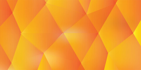 Vibrant Orange Geometric Abstract Background With Triangles And Warm Gradient
