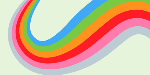 Stripes rainbow groovy retro background Vintage grunge colorful stripes wallpaper, flyer, cover