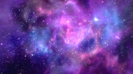 Fototapeta premium Cosmic nebula bursts with vibrant color a breathtaking view of distant sparkling stars