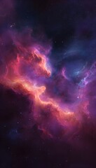 Fototapeta premium Vibrant cosmic nebula a breathtaking digital artwork showcasing deep space wonder and celestial beauty