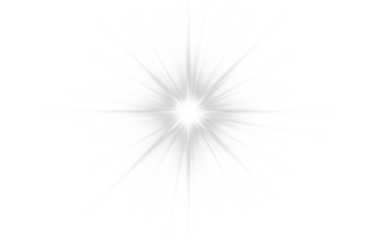 Gray sparkle PNG with luminous beams and soft glow. Radiant flares create subtle elegance and modern visual energy. Perfect for abstract designs, digital effects, or minimalist compositions.