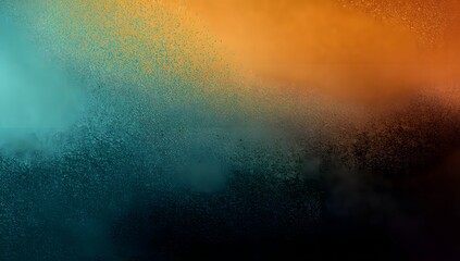 Abstract textured background with a gradient of deep teal blue and warm amber orange hues creating a vibrant and dynamic visual