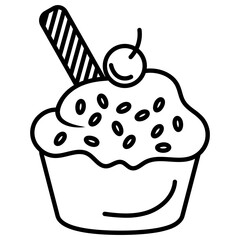 Outline Birthday Element