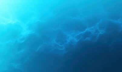 Fototapeta premium Abstract view of glowing blue mist or smoke with bright light fading into a darker blue background, creating a mysterious and calming atmosphere