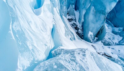 Obraz premium Close up iceberg surface showing frozen patterns and abstract cold natural texture