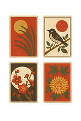 set of vintage japanese labels