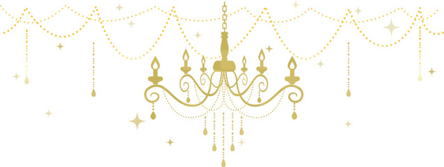 金色のシャンデリアベクターイラスト素材