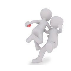 3d man playing handball