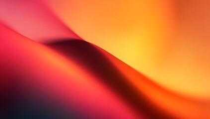 Abstract flowing waves of warm gradient colors creating a smooth and luminous visual texture with soft light diffusion effects
