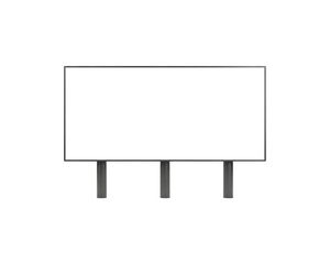Obraz premium Blank billboard for advertising isolated on transparent background