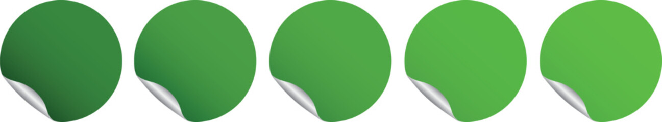 green colored round sticker label banners - vector design element © agrus