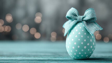 A whimsical gift box in the shape of a balloon, adorned with a pastel satin bow, floats against a softly blurred background of a party scene