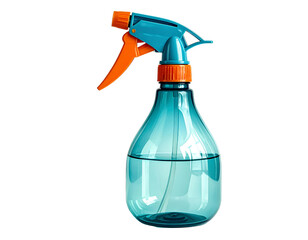 Teal and Orange Plastic Spray Bottle with Trigger for Household and Professional Use