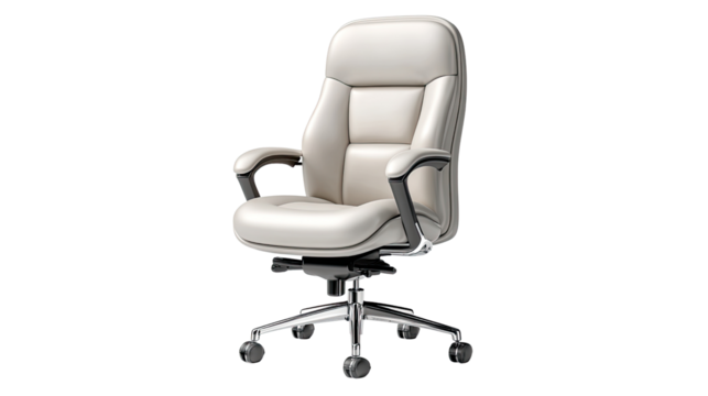 Office Chair: A sophisticated office chair with sleek design, perfect for comfort and productivity. The chair is a blend of elegance and function.