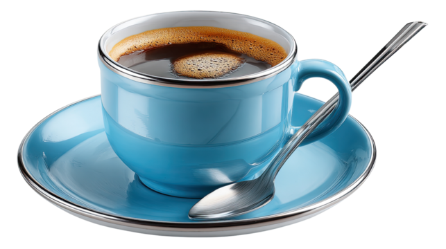 Aromatic Coffee Moment: A steaming cup of rich, dark coffee sits ready, capturing the simple pleasure of a daily ritual.