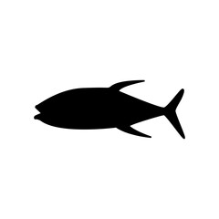 Fish icon isolated on white background. Fish silhouette. Vector illustration.