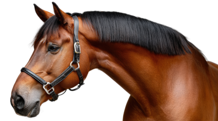 Equestrian Majesty: Capturing the elegance of a regal horse, poised with a rich brown coat and flowing mane, its powerful presence embodies grace and strength.