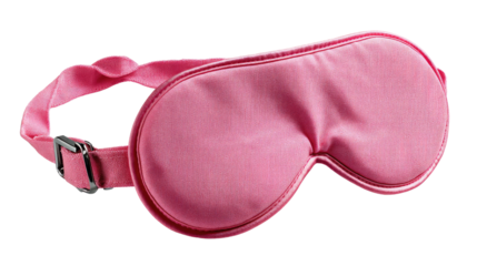 Serene Slumber: A soft, pastel-pink sleep mask, promising blissful rest and tranquility, invites a moment of peace and deep relaxation.