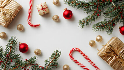 Minimal Christmas Flat Lay