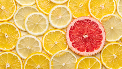 Fototapeta premium fresh lemon slices