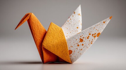 Geometric Origami Bird Sculpture