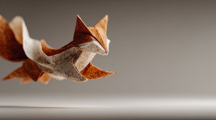 Geometric Origami Cat Sculpture