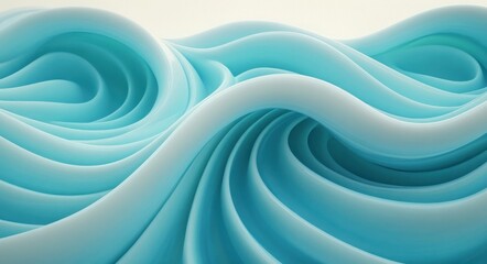 Smooth flowing abstract waves in varying shades of blue creating a soothing and dynamic sense of movement and depth