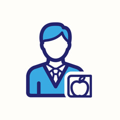 Person Holding Apple Icon for Education or Healthy Lifestyle - Green Screen Ready