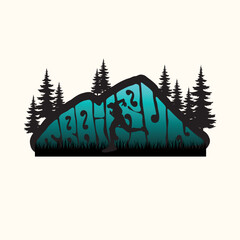 trail run logo vector image