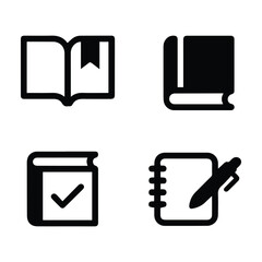 book icons set
