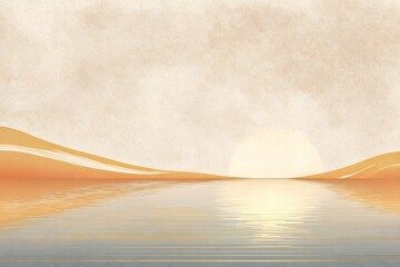Tranquil Vista Gentle Waves and Warm Light