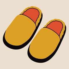 Cozy Yellow and Orange Indoor Slippers