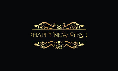 2026 happy new year logo text design set 2026 number design template collection