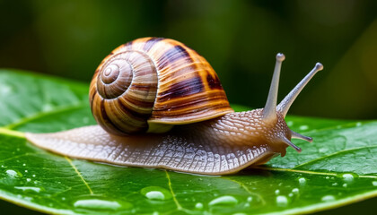 Extreme Macro Snail Shell Close Up Textured Surface