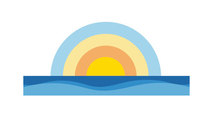 Sunrise over the ocean, a beautiful and serene landscape.